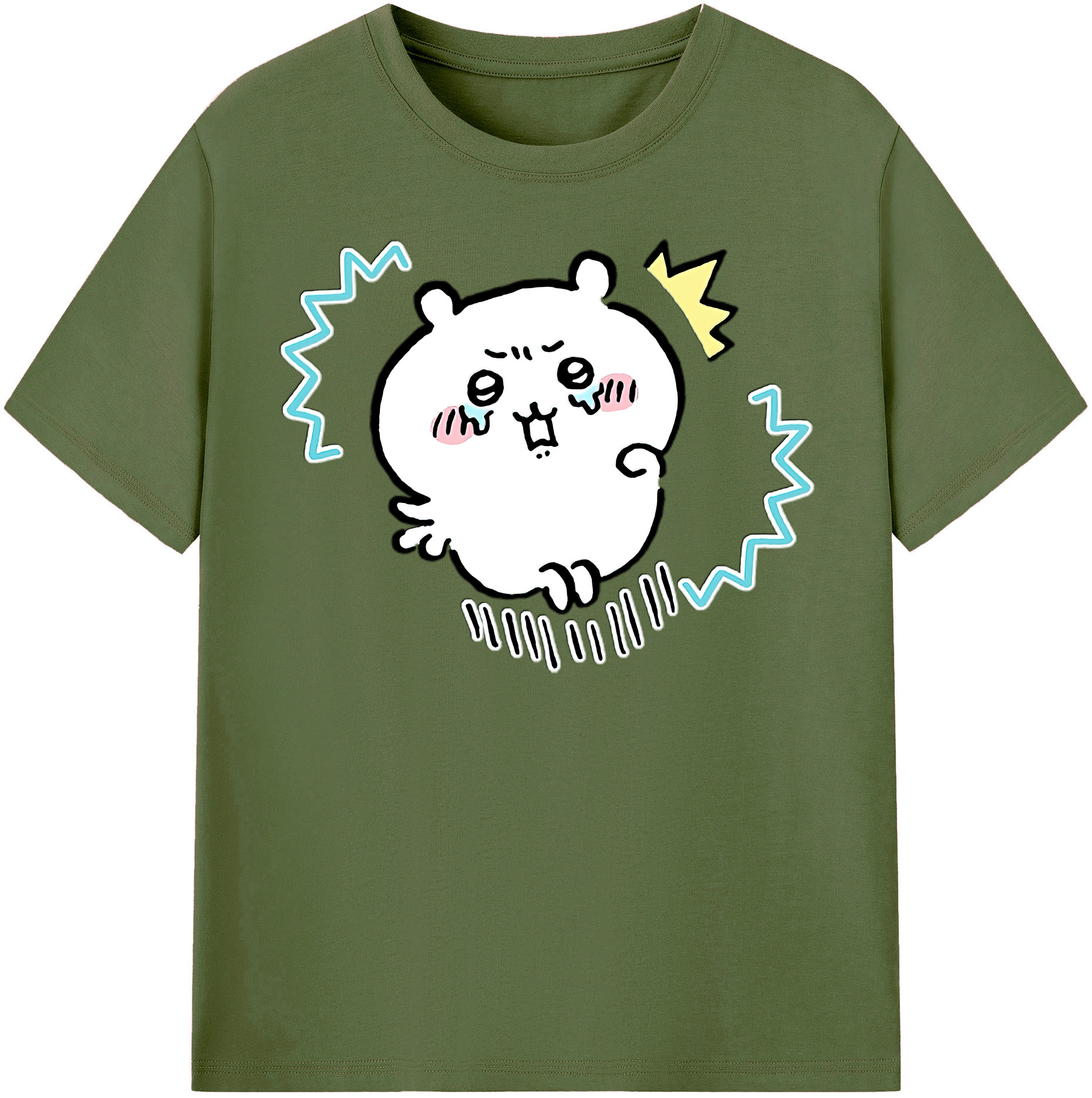 （画像用） ちいかわ ちいかわ Chii-kawa chiikawa 綿100％半袖Tシャツ（フロントプリント）
